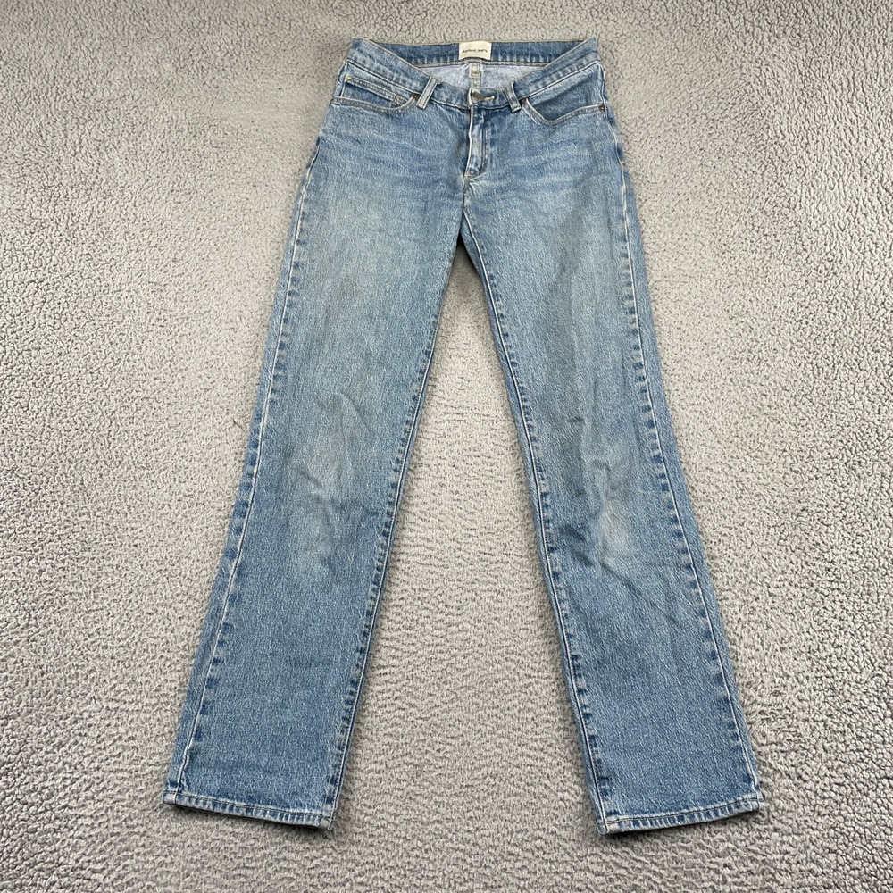 Abrand Jeans Women 26 Blue A 99 Low Straight Denim Pants Casual Classic